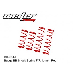 BB-03-RE  Buggy BB Shock Spring F/R 1.4mm Red 