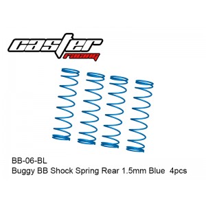 BB-06-BL  Buggy BB Shock Spring Rear 1.5mm Blue  4pc