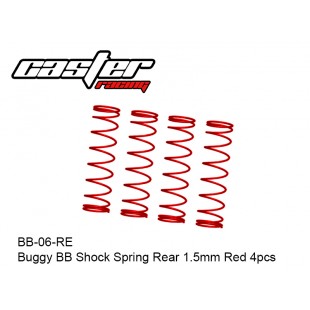 BB-06-RE  Buggy BB Shock Spring Rear 1.5mm Red 4pcs