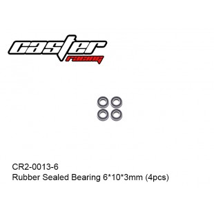 CR2-0013-6  Rubber Sealed Bearing 6x10x3mm (4pcs)