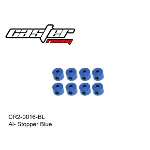 CR2-0016-BL  Al- Stopper Blue 8pcs