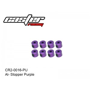 CR2-0016-PU  Al- Stopper Purple 8pcs