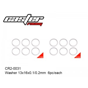 CR2-0031  Washer 13x16x0.1/0.2mm  6pc/each
