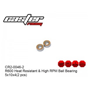 CR2-0046-2  R600 Heat Resistant & High RPM Ball Bearing 5x10x4(2 pcs)