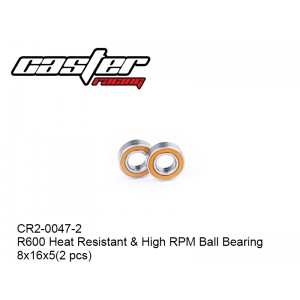CR2-0047-2  R600 Heat Resistant & High RPM Ball Bearing 8x16x5(2 pcs)