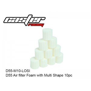 D55-M10-LOSI  D55 Air filter Foam with Multi Shape 10pc