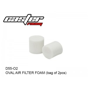 D55-O2  OVAL AIR FILTER FOAM (bag of 2pcs)
