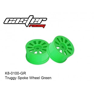 K8-0100-GR  Truggy Spoke Wheel Green