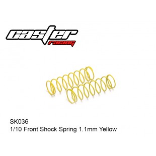 SK036  1/10 Front Shock Spring 1.1mm Yellow