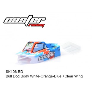 SK106-BD  Bull Dog Body White-Orange-Blue +Clear Wing
