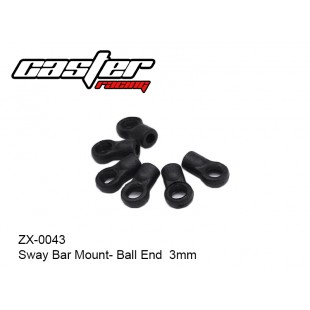 ZX-0043   Sway Bar Mount- Ball End  3mm