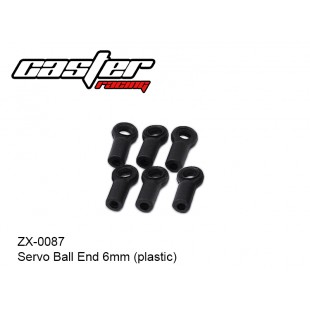 ZX-0087  Servo Ball End  6mm  (plastic)