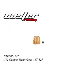 STK043-14T 1/10 Copper Motor Gear 14T-32P