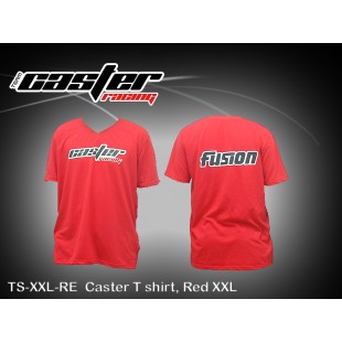 TS-XXL-RE  Caster T shirt, Red XXL