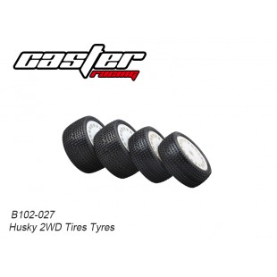 B102-027 Husky 2WD Preglue Tyres Set  (Front & Rear)