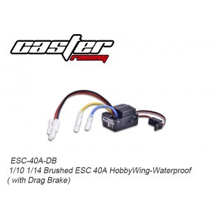 ESC-40A-DB 1/10 1/14 Brushed ESC 40A HobbyWing-Waterproof ( with Drag Brake)