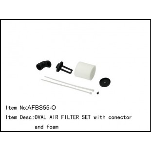 AFBS55-O  OVAL AIR FILTER SET with connector and foam