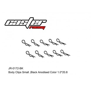 JR-0172-BK Body Clips Small,Anodised Color