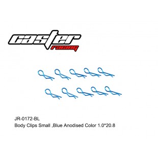 JR-0172-BL  Body Clips Small,Bule Anodised Color