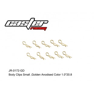 JR-0172-GD Body Clips Small,Golden Anodised Color
