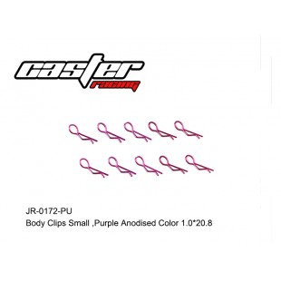 JR-0172-PU Body Clips Small,Purple Anodised Color