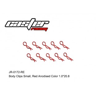 JR-0172-RE  Body Clips Small,Red Anodised Color