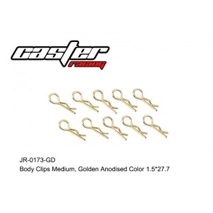 JR-0173-GD Body Clips Medium Golden Anodised Color 1.5*27.7