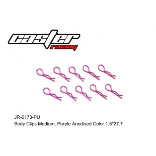 JR-0173-PU Body Clips Medium Purple Anodised Color 1.5*27.7