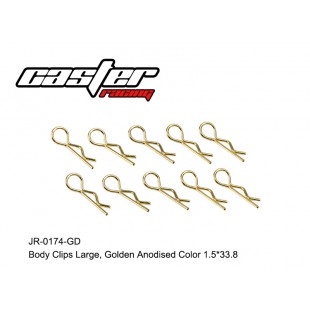 JR-0174-GD Body Clips Large,Golden Anodised Color