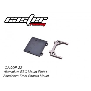 CJ10OP-22  Aluminium ESC Mount Plate+Aluminium Front Shocks Mount