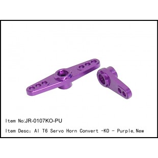 JR-0107KO-PU  Al T6 Servo Horn Convert -KO - Purple,New