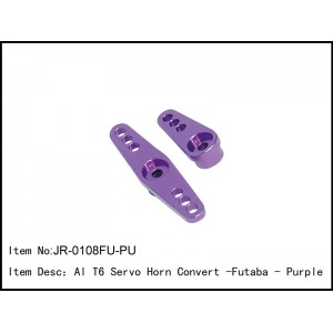 JR-0108FU-PU  Al T6 Servo Horn Convert -Futaba - Purple