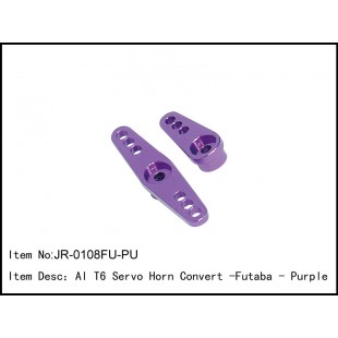 JR-0108FU-PU  Al T6 Servo Horn Convert -Futaba - Purple