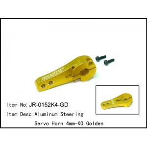 JR-0152K4-GD  Aluminum Steering Servo Horn 4mm-KO,Golden