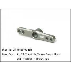 JR-0156FU-BR   AI T6 Throttle/Brake Servo Horn 25T -Futaba - Brown,New