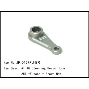 JR-0157FU-BR  AI T6 Steering Servo Horn 25T -Futaba - Brown,New