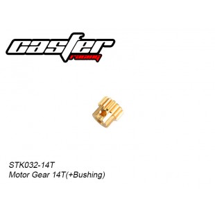 STK032-14T     Motor Gear 14T(+Bushing)(RTR-Copper)