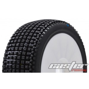 CR5-004-P31PW  1/8 Buggy Racing Tires Soft-P31 Pre-glued with White Wheels