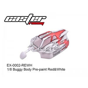 EX-0002-REWH 1/8 Buggy Body Pre-paint Red&White