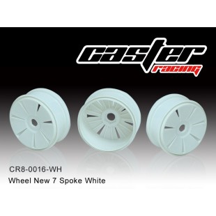 CR8-0016-WH  Wheel New 7 Spoke White