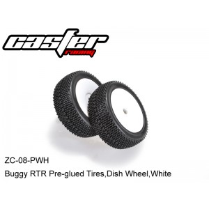 ZC-08-PWH Buggy RTR Pre-glued Tires,Dish Wheel,White