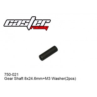 750-021 Gear Shaft 8x24.6mm + M3 Washer(2pcs)
