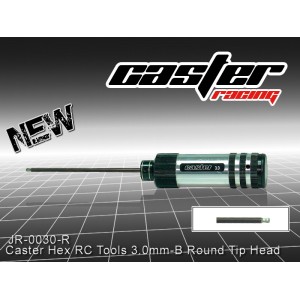 JR-0030-R  Caster Hex RC Tools 3.0mm -M Round Tip Head