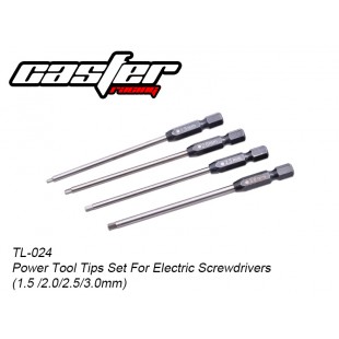 TL-024   Power Tool Tips Set For Electric Screwdrivers ( 1.5 /2.0/2.5/3.0mm )