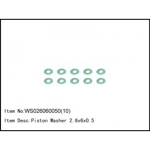 WS026060050(10)   Piston Washer 2.6x6x0.5