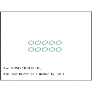 WS05070010(10)   Clutch Bell Washer 5x 7x0.1