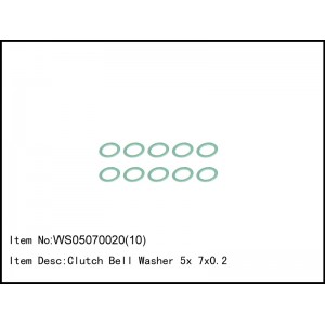 WS05070020(10)   Clutch Bell Washer 5x7x0.2