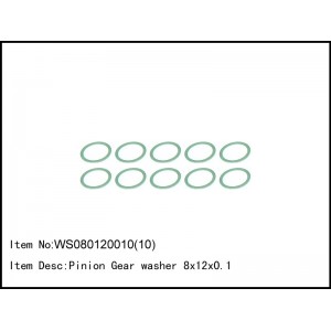 WS080120010(10)   Pinion Gear washer 8x12x0.1
