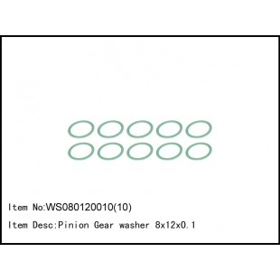 WS080120010(10)   Pinion Gear washer 8x12x0.1