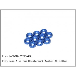 WSAL2396-4BL  Aluminum Countersunk Washer M4.0,Blue,10 pcs